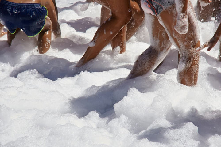 College foam party in action