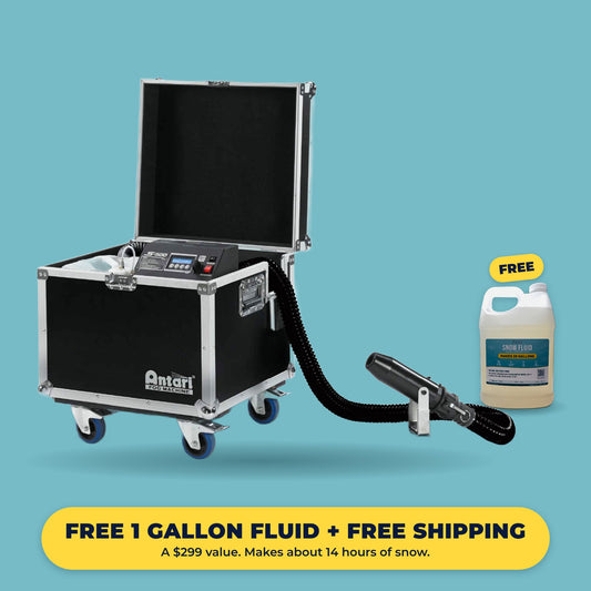 Antari S-500 snow machine with a free 1 gallon of FoamDaddy Snow Fluid and free shipping, a $299 value