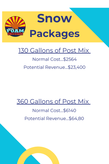 Foam Universe Specials 2026 - 360 gallons of Snow Solution $5000