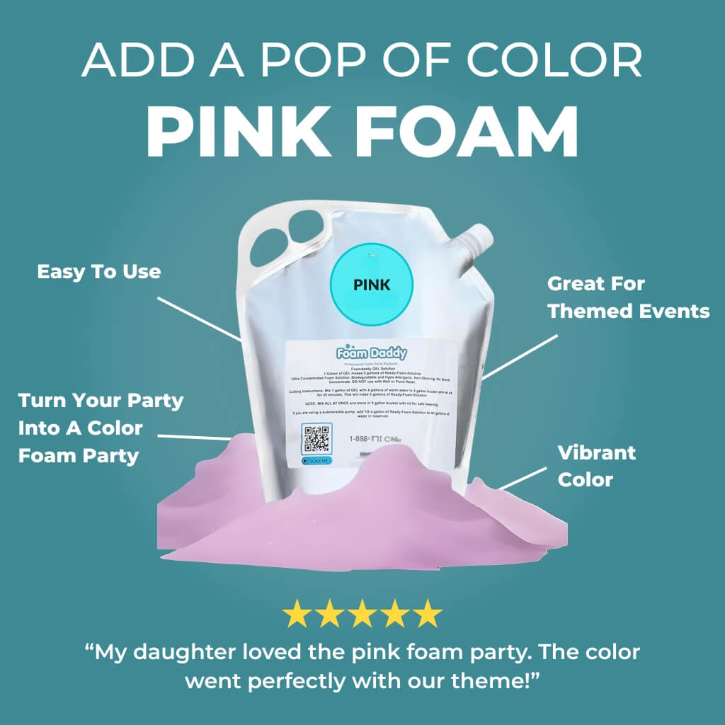 Pink Foam Coloring | Color Foam Party Machine Additive | FoamDaddy